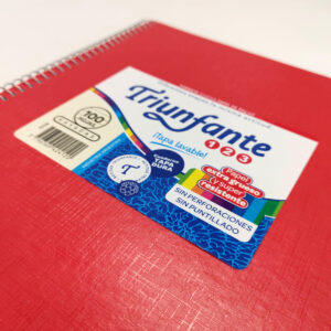 Cuaderno con Espiral 21X27cm Rayado – Triunfante – 100 hjs.