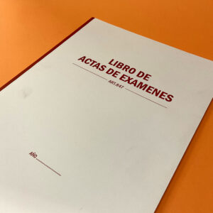 Registro / Actas de examen TAPA FLEXIBLE – 200 folios