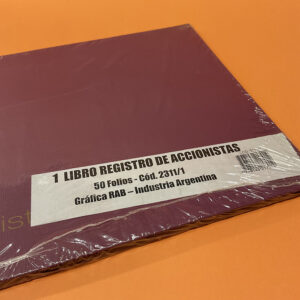 Libro Registro de Accionistas RAB 50 Folios Tapa Rígida – 2311/1