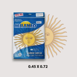 Bandera Argentina con sol MILENIO 0.45 x 0.72 – ALTA TENACIDAD