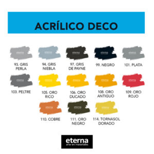 Acrílico Decorativo x 250ml. Metalizado – ETERNA