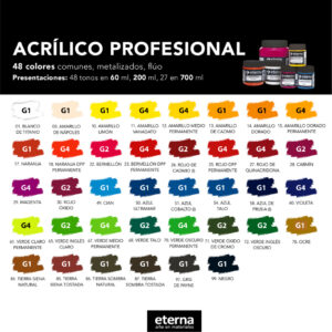 Acrílico Profesional G 1 x200ml – ETERNA