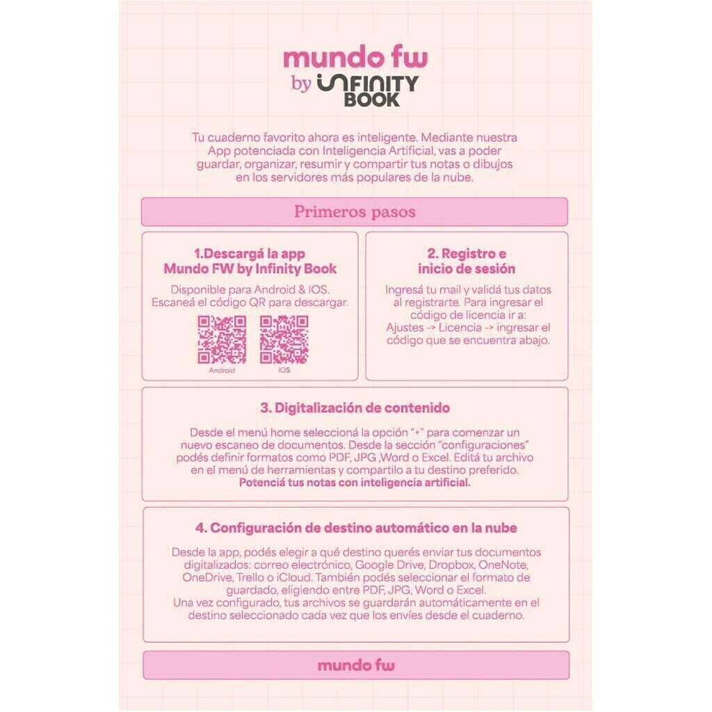 Cuaderno FW Infinity Book A5 Tapa Dura x 96 Hjs. Modelo: Wild - Imagen 2