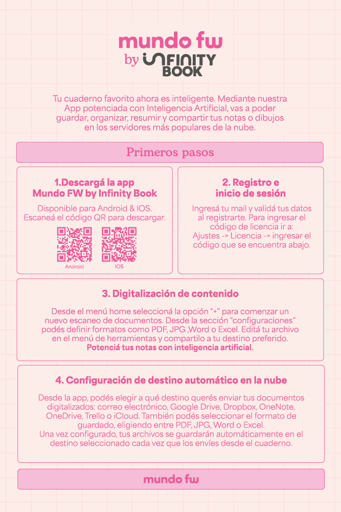 Cuaderno FW Infinity Book A4 Tapa Dura x 120 Hjs. Modelo: Classic - Imagen 2