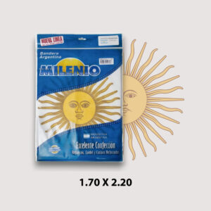 Bandera Argentina con sol MILENIO 1.70 x 2.20 mts. ALTA TENACIDAD