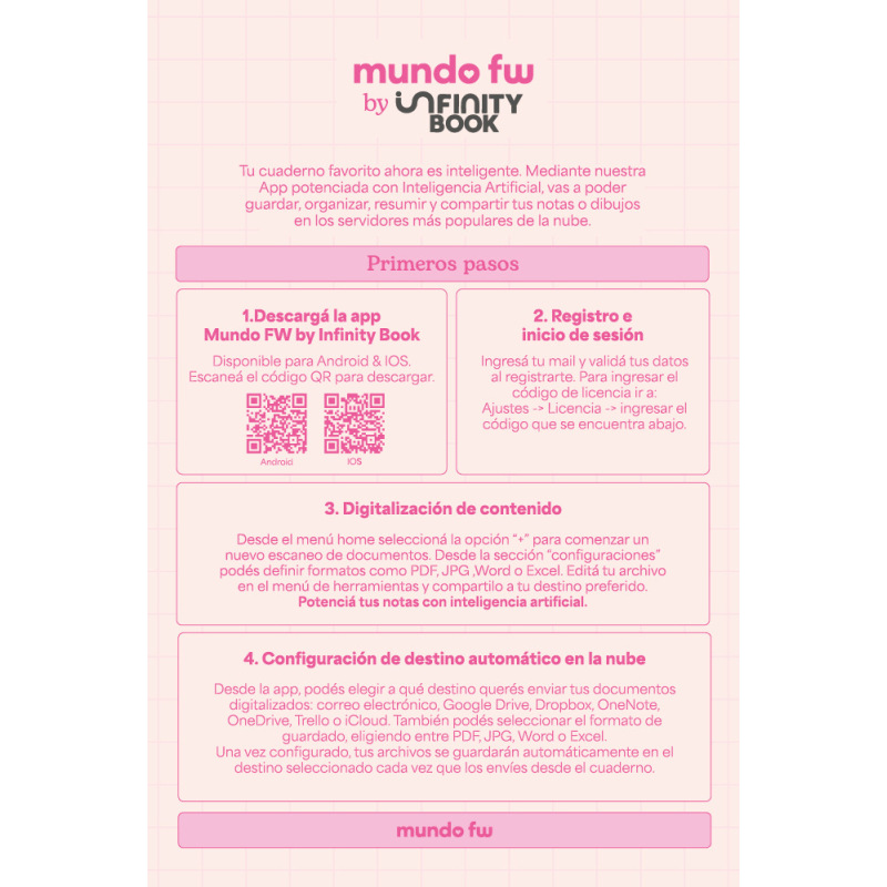 Cuaderno FW Infinity Book A4 Tapa Semirrígida x 80 Hjs. Modelo: Urban - Imagen 2
