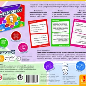 Juego de mesa «Abrecabezas Max» +12 años 3 a 8 jugadores- BONTUS