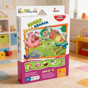 Juego de cartas «Bingo en la granja» +3 años para 2-4 jugadores- BONTUS