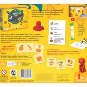 Juego de mesa «Qué Artista!» +12 años 3 a 8 jugadores- BONTUS
