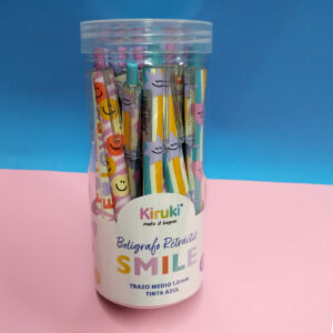 Boligrafo Retráctil Fantasía Smile Trazo Medio 1.0 mm Tinta Azul – KIRUKI 110017