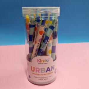 Boligrafo Retráctil Fantasía Urban Trazo Medio 1.0 mm Tinta Azul – KIRUKI 110016