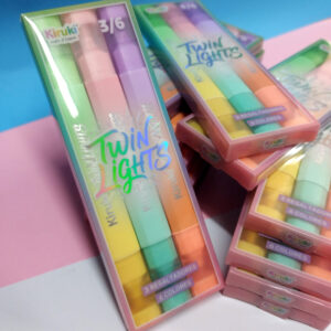Marcador fluo Twin Lights 3 Resaltadores doble punta 6 Colores – KIRUKI 180016