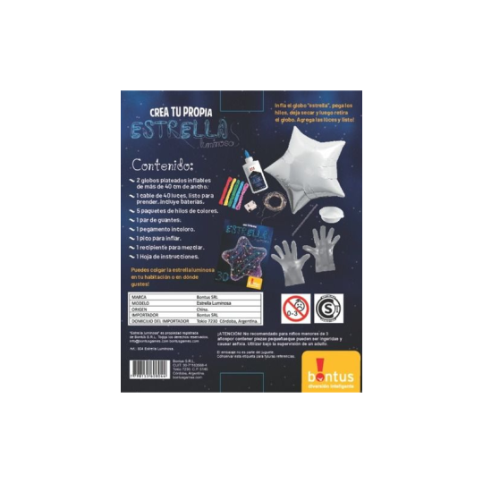 Juego de masas "Crea tu propia estrella luminosa" +5 años - BONTUS - Imagen 2