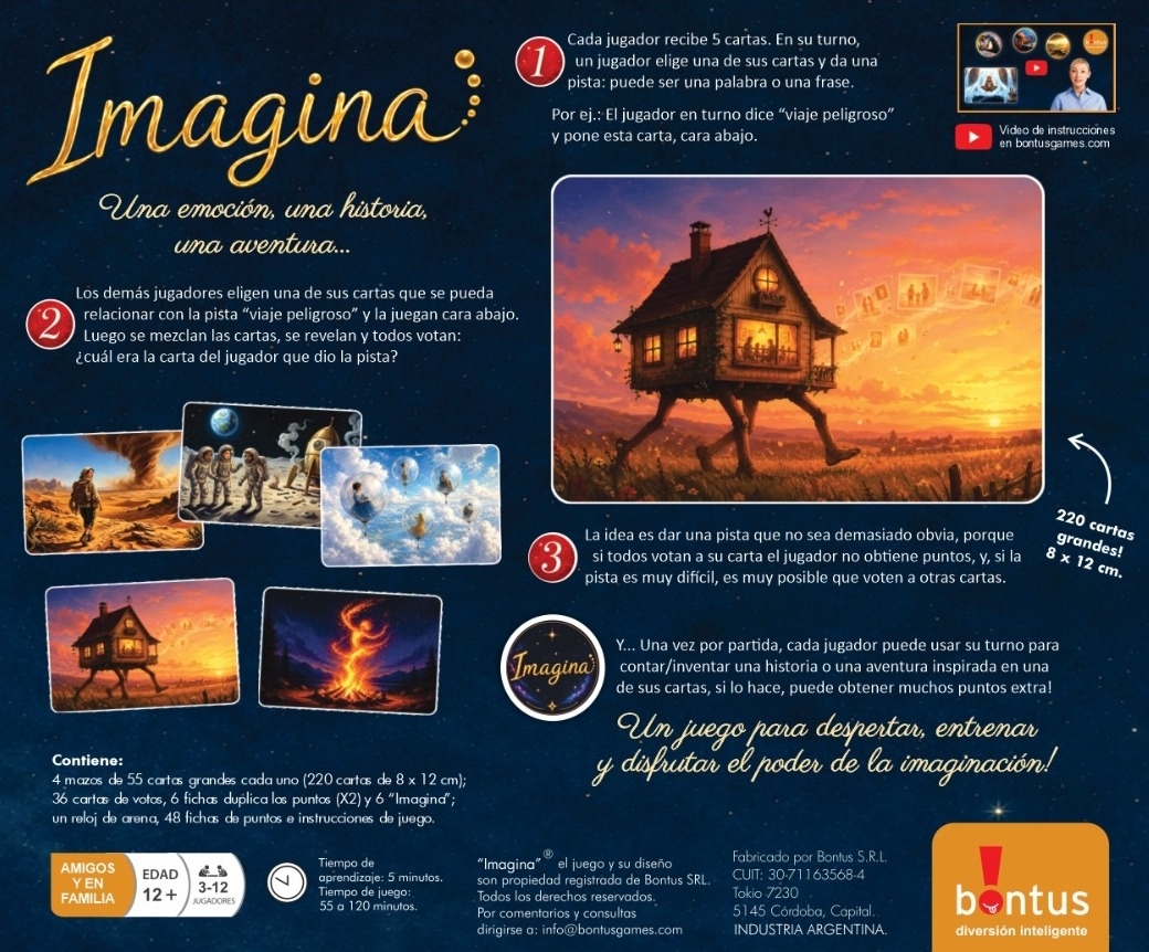 Juego de mesa "Imagina" 12+ 3 a 12 jugadores - BONTUS - Imagen 2