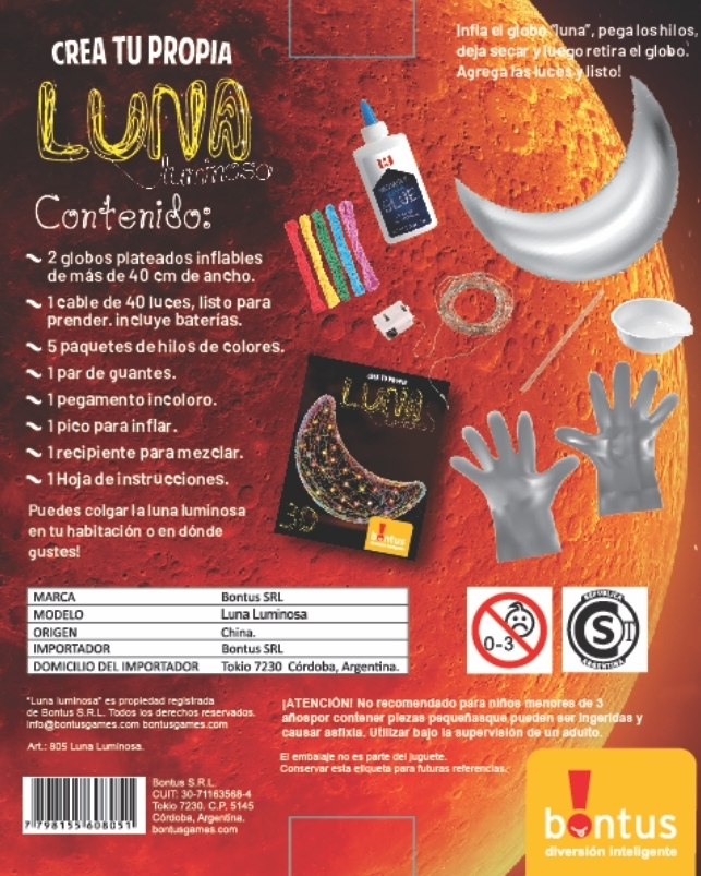 Juego de masas "Crea tu propia luna luminosa" +5 años - BONTUS - Imagen 2