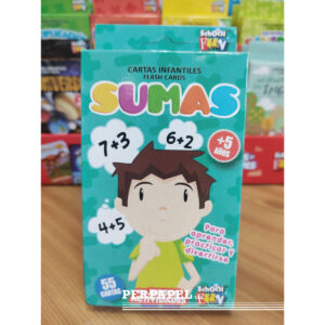 Cartas infantiles «Sumas» con juegos y actividades +5 años