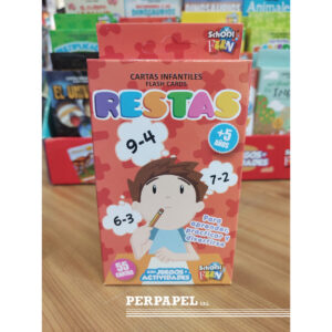 Cartas infantiles «Restas» con juegos y actividades +5 años
