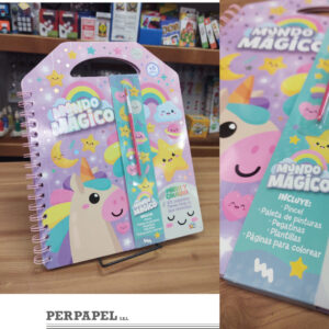 Libro para pintar «Mundo mágico» Kit completo!