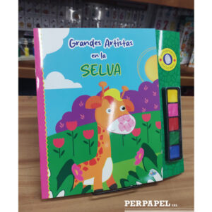 Libro para pintar con los dedos «Grandes artistas en la selva»
