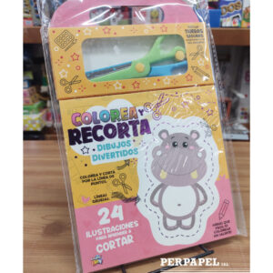 Libro para pintar y recortar «Colorea y recorta dibujos divertidos