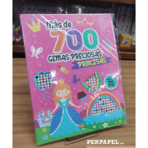 Libro con más de 700 gemas preciosas Princesas / Unicornios / Gatitos