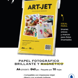 Papel Fotográfico Magnético A4 640grs. x 10 hjs. – Art Jet