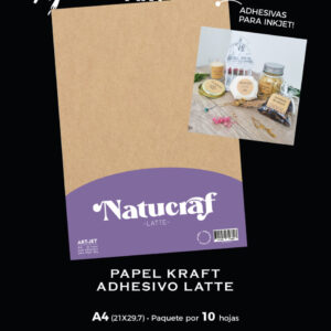 Papel Kraft «Natukraft» A4 Adhesivo x 20 hjs. – Art Jet